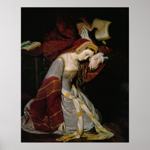 Anne Boleyn im Tower, Detail, 1835 Poster