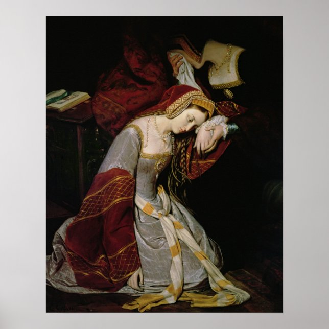 Anne Boleyn im Tower, Detail, 1835 Poster (Vorne)