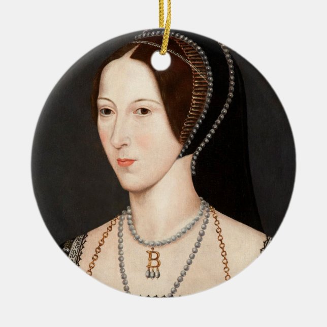 Anne Boleyn Tudor Queen Hever Castle Keramik Ornament (Vorne)