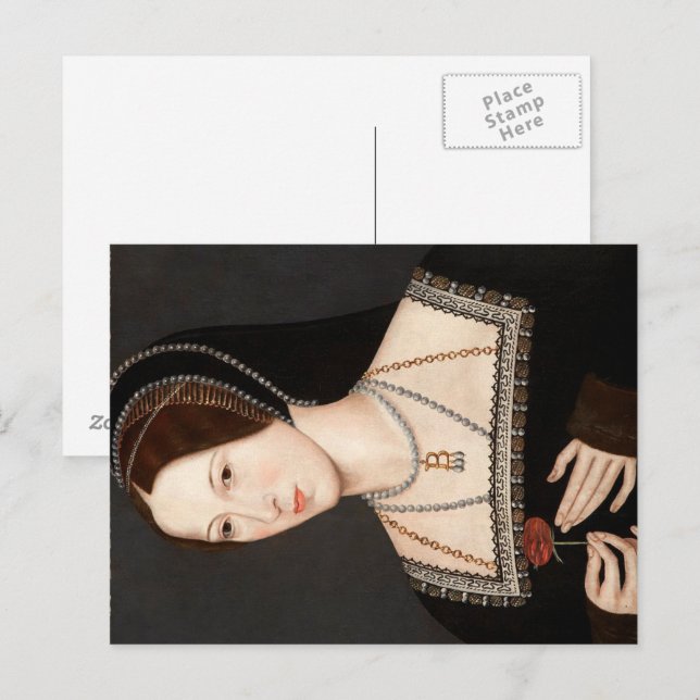 Anne Boleyn Tudor Queen Hever Castle   Postkarte (Vorne/Hinten)
