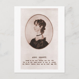 Anne Brontë Portrait sepia Postkarte