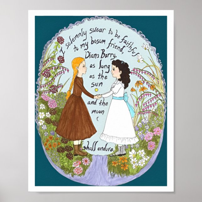Anne & Diana Anne von Green Gables Poster (Vorne)
