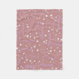 Anne individuelle Name boho Rose stars Fleecedecke