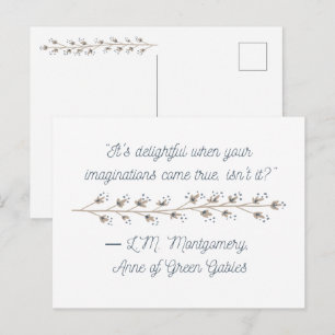 Anne of Green Gables Inspiriert Postkarte