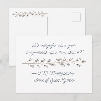 Anne of Green Gables Inspiriert Postkarte