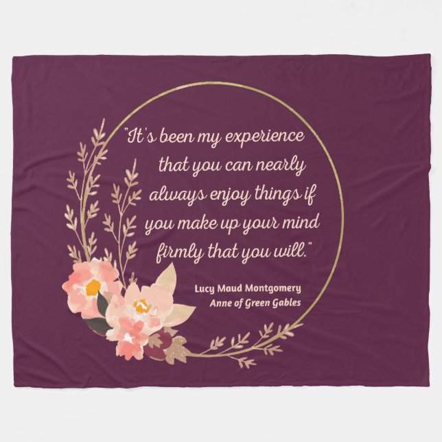 Anne of Green Gables Zitat I - Niedlicher Stil Fleecedecke (Vorderseite (Horizontal))