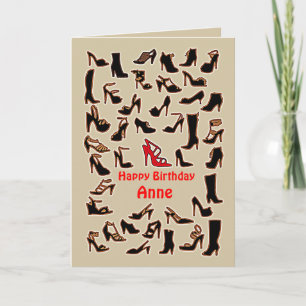 Anne Shoes Happy Birthday Card Karte
