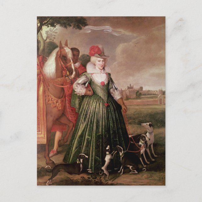 Anne von Dänemark, 1617 Postkarte (Vorderseite)