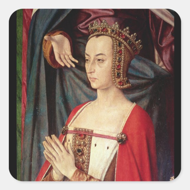 Anne von Frankreich Quadratischer Aufkleber (Vorderseite)
