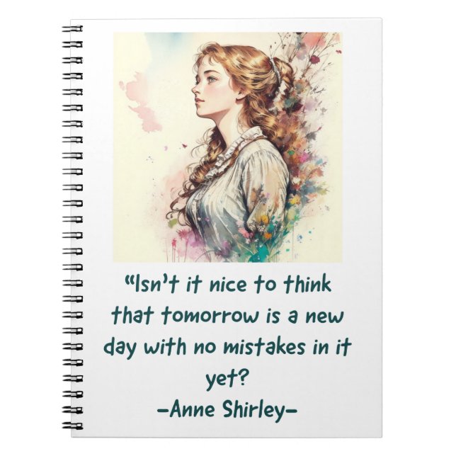Anne von Green Gables Aquarelldruck Notizblock (Vorderseite)