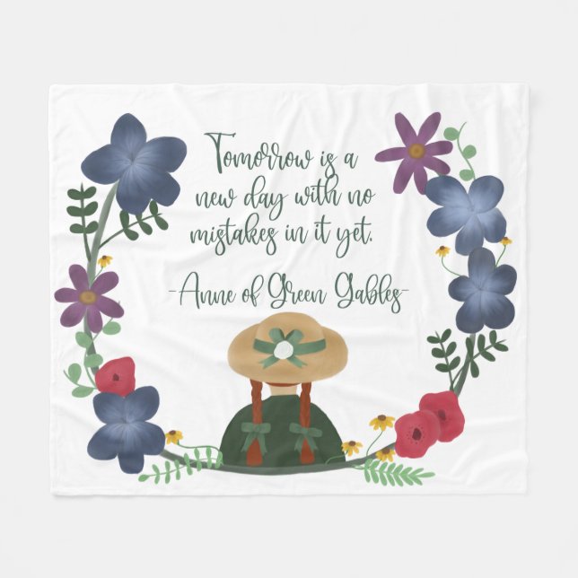 Anne von Green Gables Fleecedecke (Vorderseite (Horizontal))