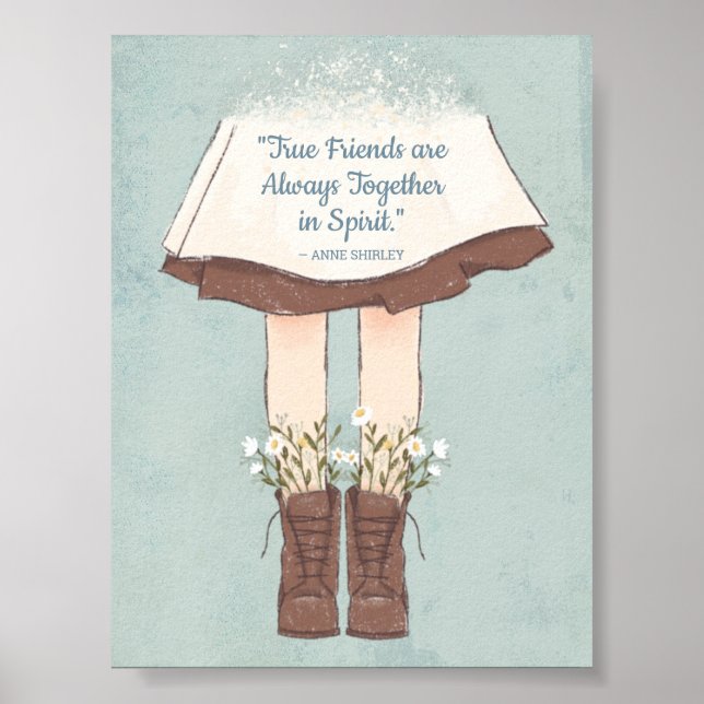 Anne von Green Gables Friendship Zitat Poster (Vorne)