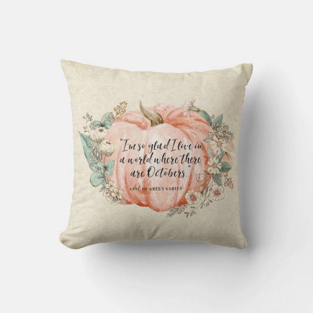 Anne von Green Gables Oktober Zitat Kissen (Vorderseite)