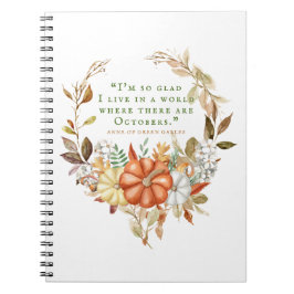 Anne von Green Gables Oktober Zitat Notizblock