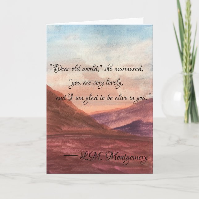Anne von Green Gables Zitat Karte (Vorderseite)