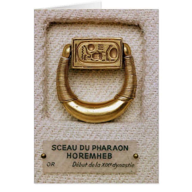 Anneau avec le joint du Général Horemheb (Devant)