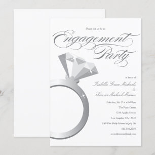 Anneau Fiançailles - Blanc  Invitation du parti En