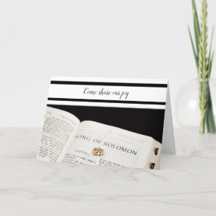 Anneaux bibliques chrétiens faire-part de mariage