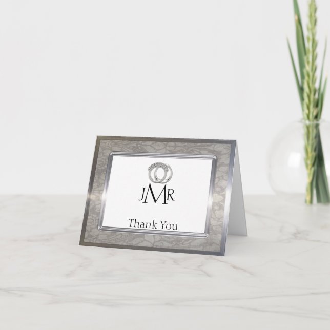 Anneaux de platine 20e anniversaire Merci (Devant)