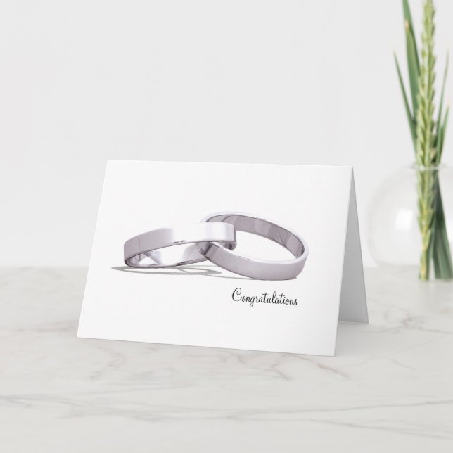 Anneaux Entwins Argent - Cartes de félicitations (Devant)