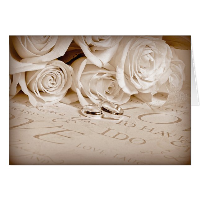 Anneaux mariages et roses (Devant horizontal)