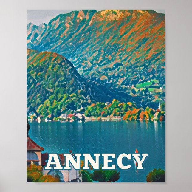 Annecy Foto Vintage Poster (Vorne)