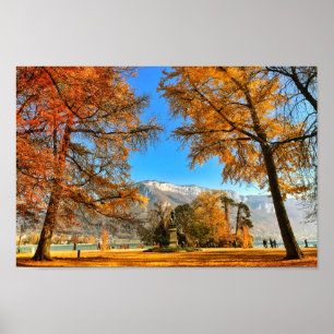 Annecy im Herbst, Haute-Savoie, Poster der französ