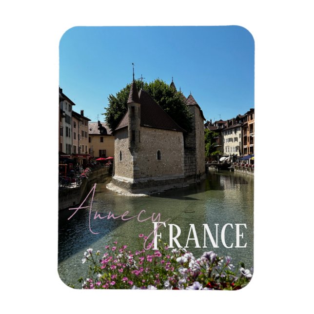 Annecy, Palais de l’Île, Thiou, französische Alpes Magnet (Vertikal)