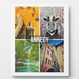 Annecy-Schild mit Staffelei Fotoplatte