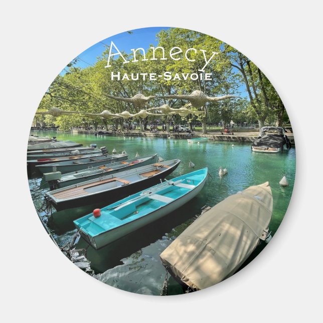 Annecy-See, Haute-Savoie Round Magnet (Vorne)