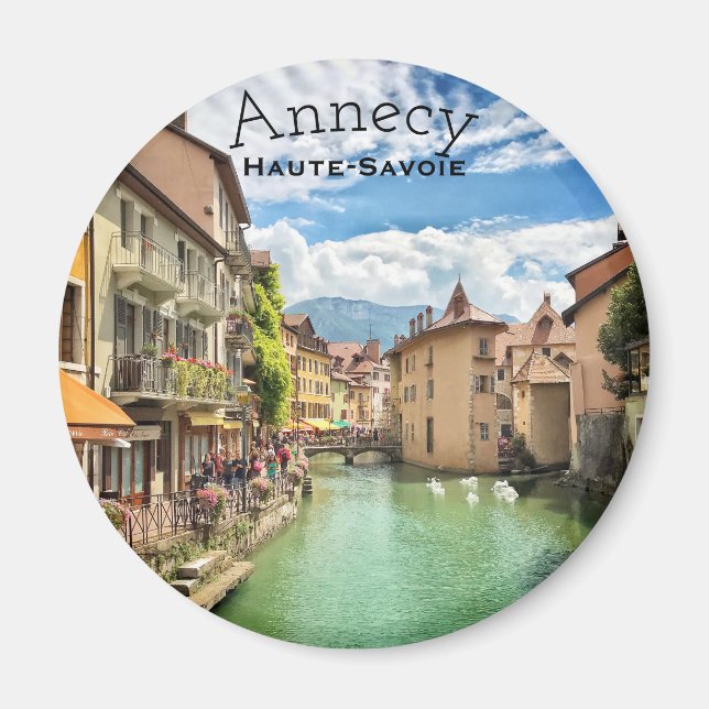 Annecy-See, Haute-Savoie Round Magnet (Vorne)