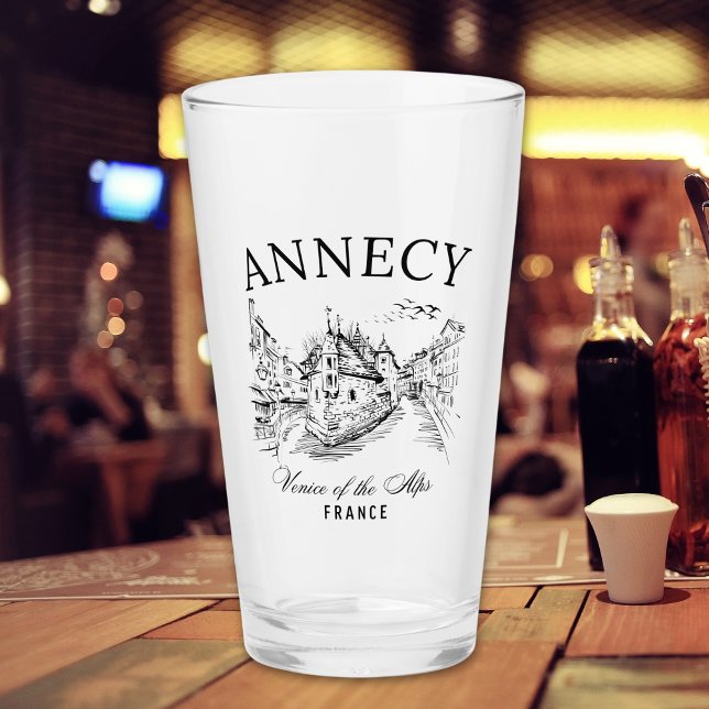 Annecy Vintage Design – France Travel Lovers Gift Glas (Von Creator hochgeladen)