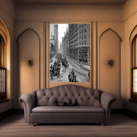 Année 1890 des rues de Chicago | AI Art Poster
