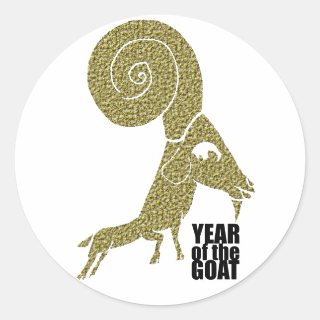 Année 2015 des chèvres à mouton bélier - Stickers (Devant)