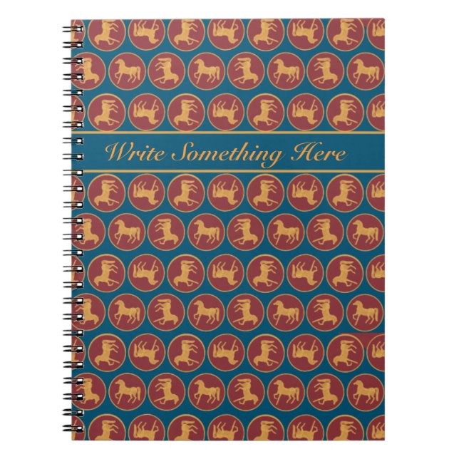 Année Chic Personnalisée du Carnet Spiral du Cheva (Devant)