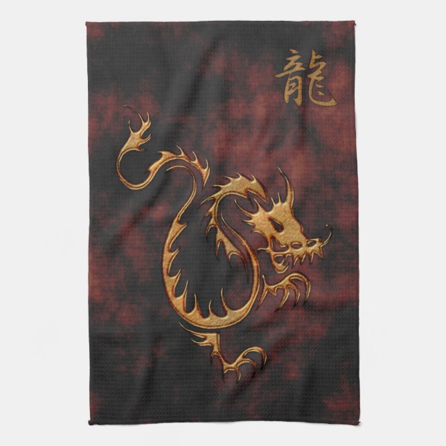 Année chinoise du Dragon Serviettes asiatiques (Vertical)