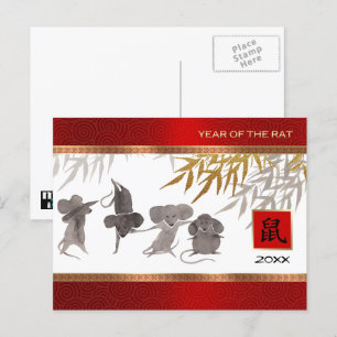 Année chinoise du rat   Cartes postales de l'année