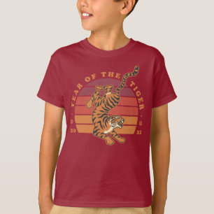 Année chinoise du tigre 2022 T-shirts pour enfant