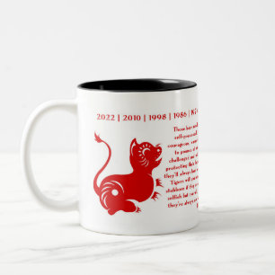 ANNÉE CHINOISE DU ZODIAQUE PAPERCUT DE LA TASSE DE