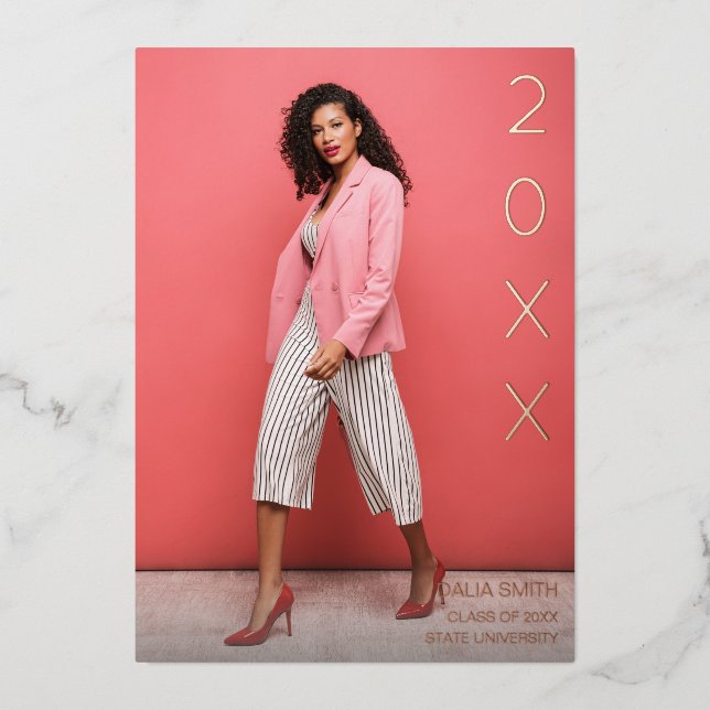 Année de classe Faire-part diplômé (Recto)