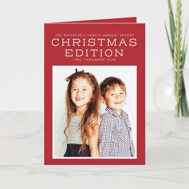 Année de révision Infographie de la carte de Noël (Devant)