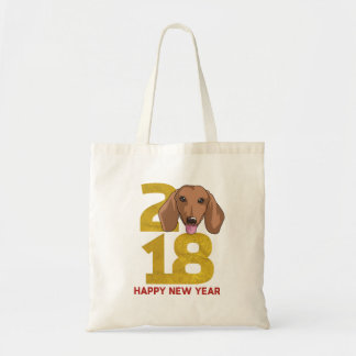 Année de teckel du sac de nouvelle année du chien