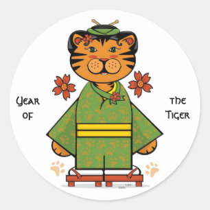 Année des autocollants de tigre