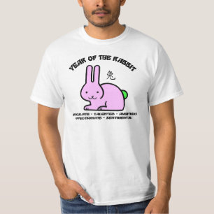 Année des caractéristiques de T-shirt de lapin