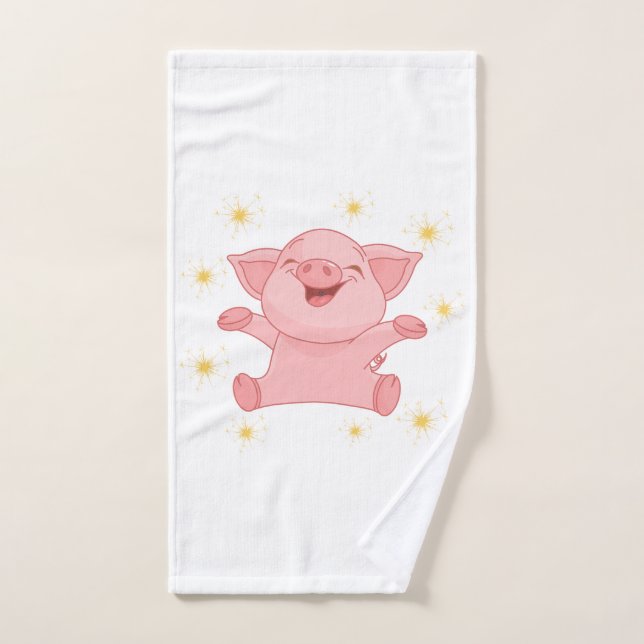 Année des étincelles de porc (Serviette à main)