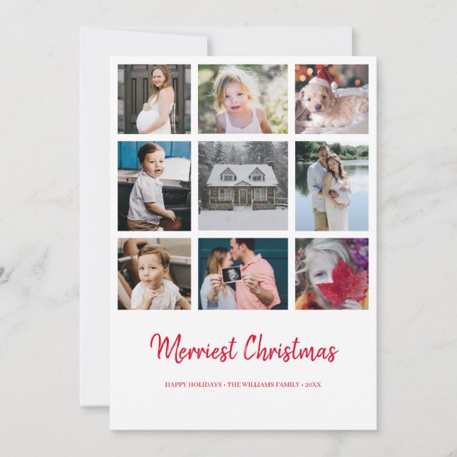 Année d'évaluation 9 Photo Joyeux Noël Carte (Devant)