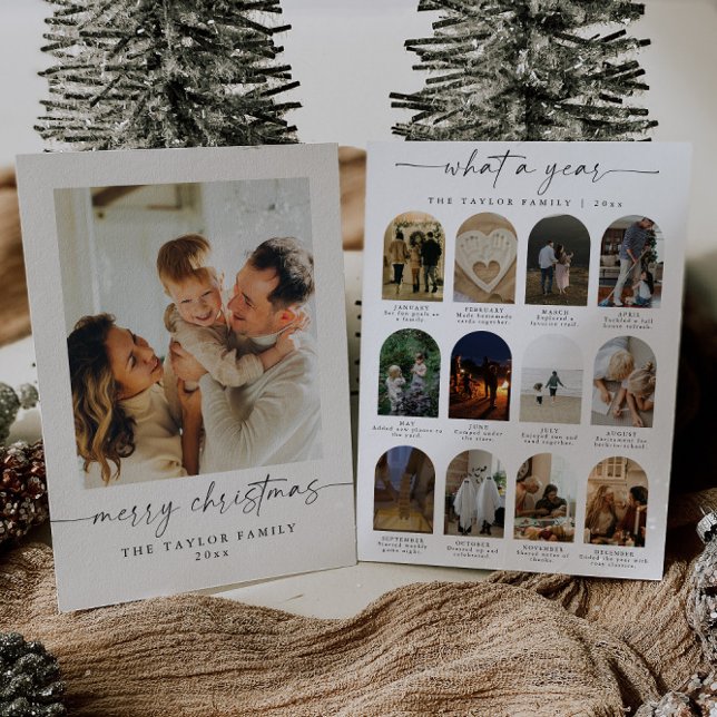 Année d'examen moderne famille photo carte de Noël (Créateur téléchargé)