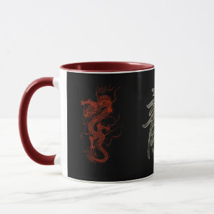 Année Dragon Rouge du Dragon Asiatique Design Mug