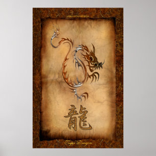 Année du Dragon, Poster d'Art du Dragon de Tigre
