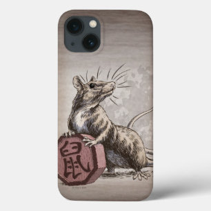 Année du Rat chinois Zodiac Art coque iphone